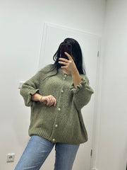 Mona Strickjacke Khaki